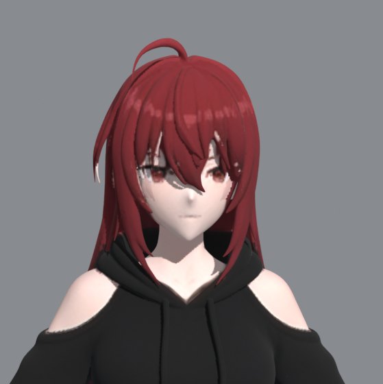 Hair painted onto the face